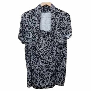 Penningtons Black and White Patterned Plus Size 2x Top